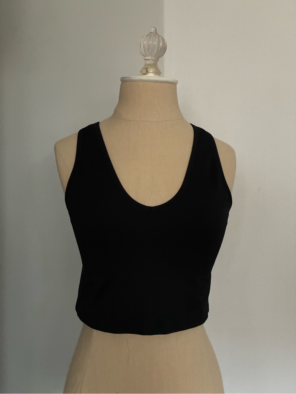 Athlete Black Cropped Tank Top